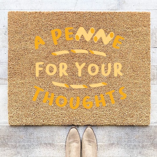 A Penne For Your Thought Italian Italy Flag Pasta Coir Doormats
