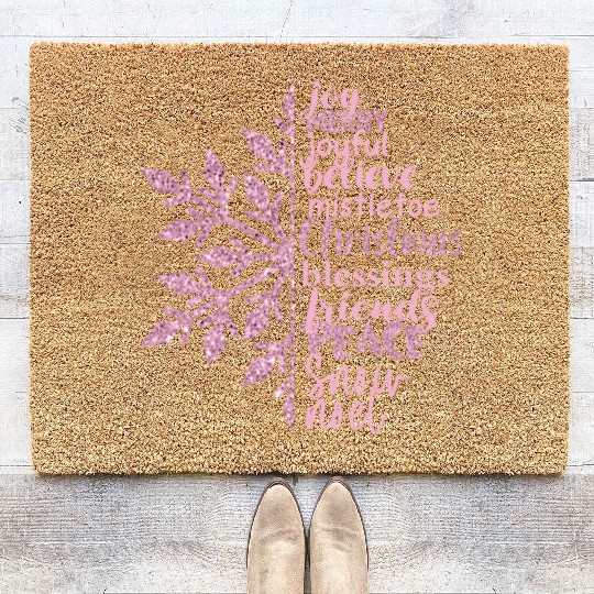 Christmas Snowflake Sublimation Coir Doormats
