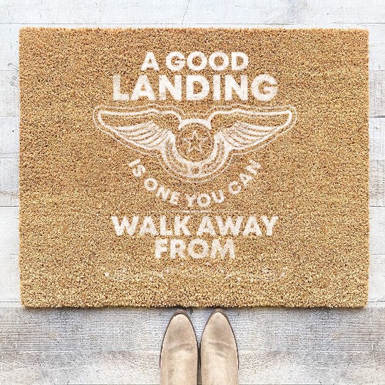 Airplane Work Flight Glider Pilots Coir Doormats