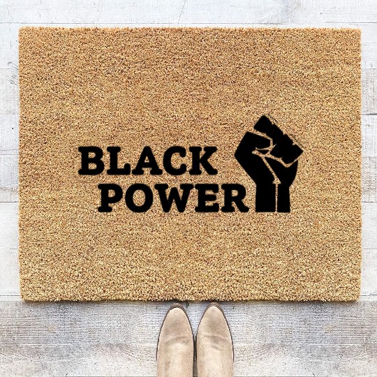 Black Power Coir Doormats