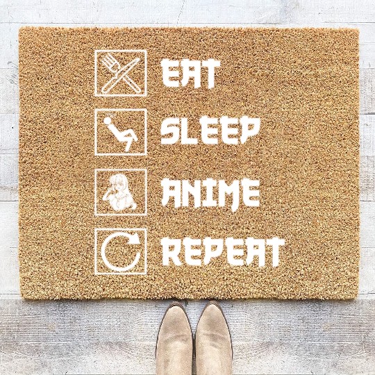 Love Anime Japan Women Girls Anime Thing Coir Doormats