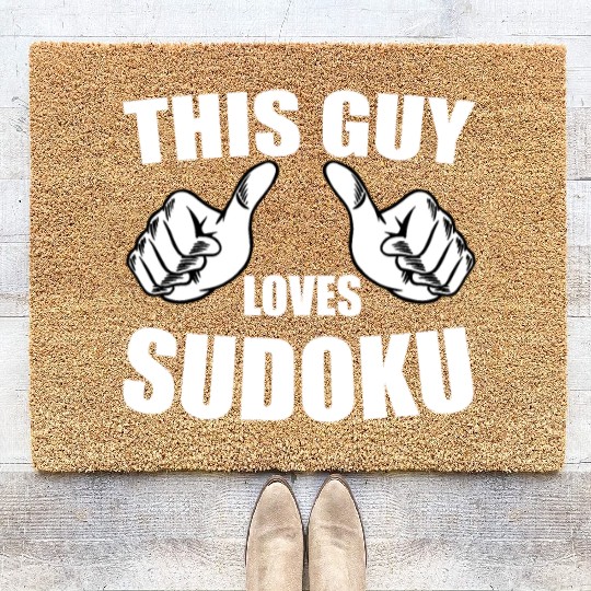 Funny Sudoku Design For Men Coir Doormats