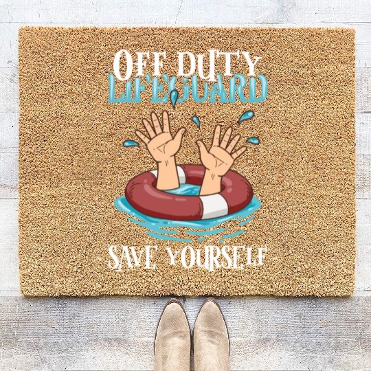 Swimmer Scuba Diving Lifeguard Water Sport Coir Doormats
