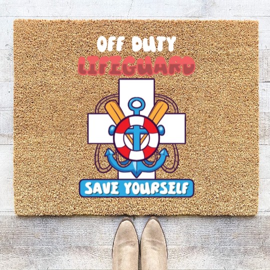 Swimmer Scuba Diving Lifeguard Water Sport Coir Doormats