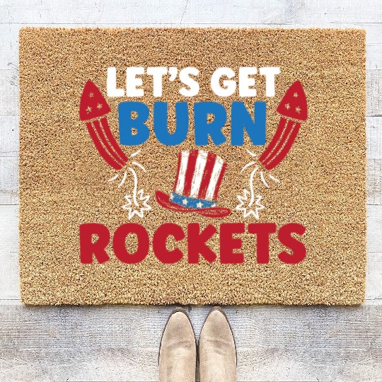 Patriotic America USA Flag 4th Of July American Coir Doormats