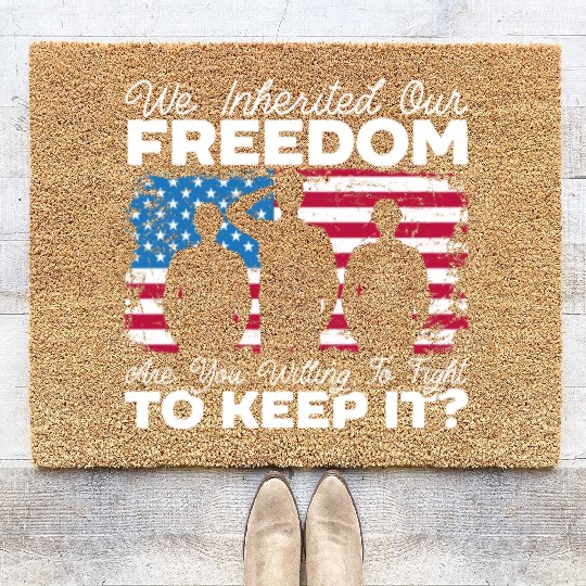 Patriotic America USA Flag 4th Of July American Coir Doormats