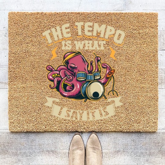 Drummer Drums Music Drum Set Drumming Coir Doormats