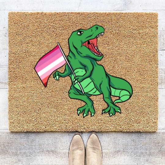Lesbian T-Rex Coir Doormats