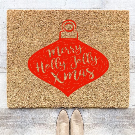 Merry Holly Jolly Xmas Coir Doormats