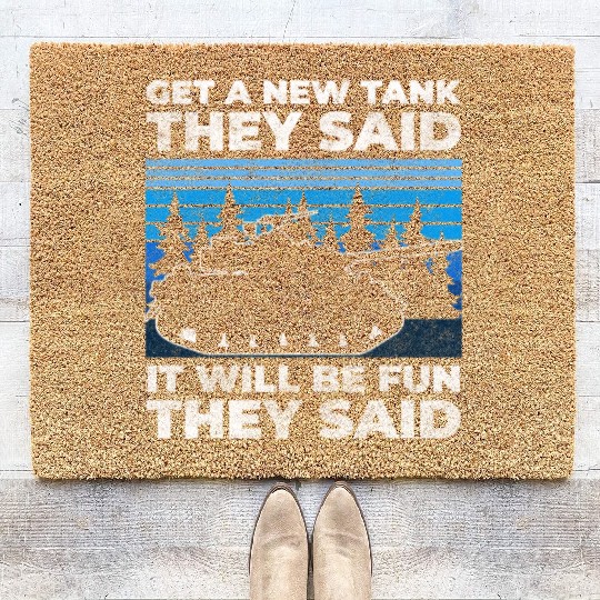 Main Battle Tank Steel Guns Armed Forces Coir Doormats