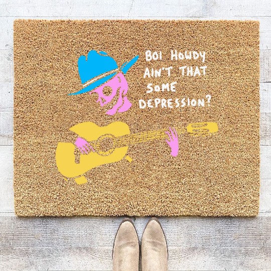 Boi Howdy Ain't That Some Depression? Apparel Coir Doormats