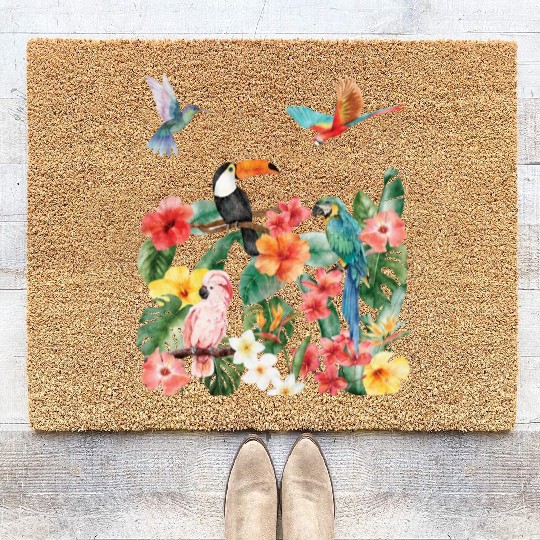 Tropical paradise Coir Doormats