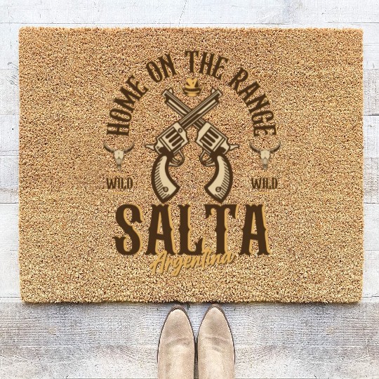 Salta Argentina wild west town Coir Doormats