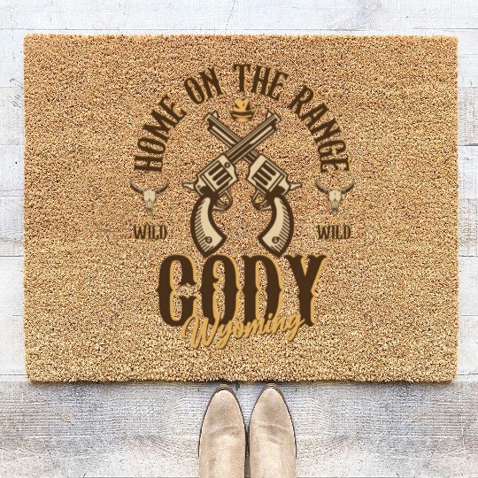 Cody Wyoming wild west town Coir Doormats