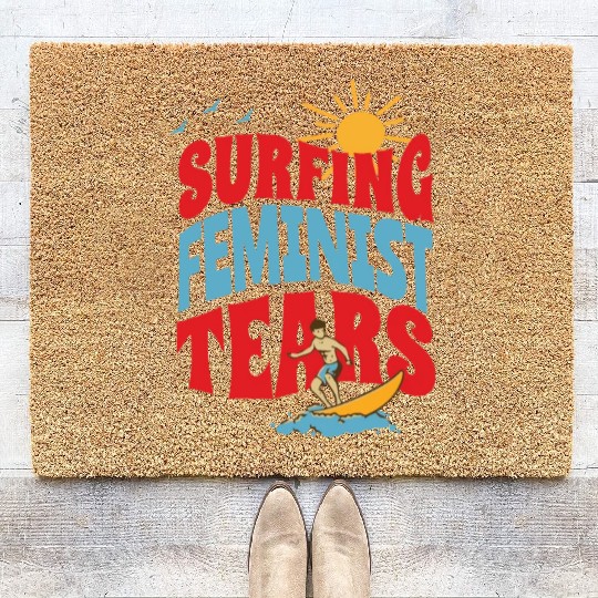 Surfing Liberal Tears Apparel Summer Time Coir Doormats