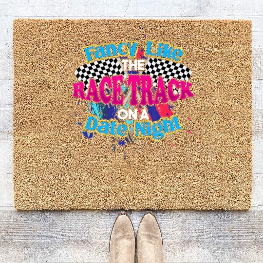 Fancy Like The Race Track On A Date Night Vintage Coir Doormats