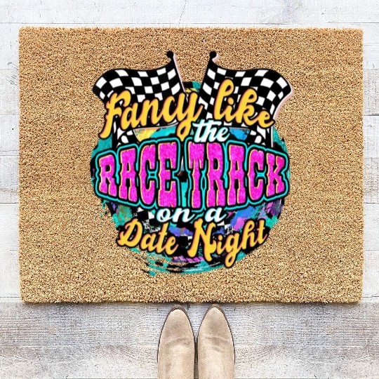 Fancy Like The Race Track On A Date Night Vintage Coir Doormats