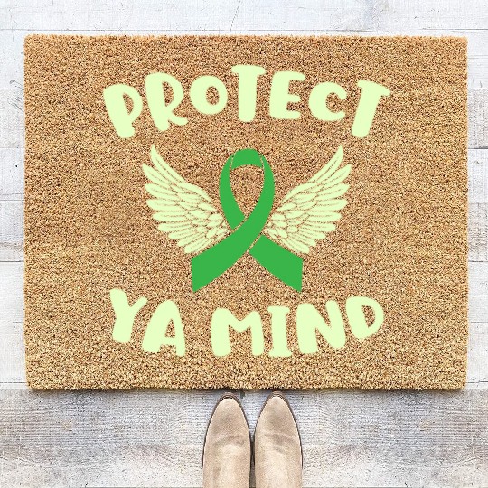 Protect Ya Mind Mental Health Awareness Depression Coir Doormats