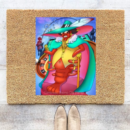 Cornbread Shrimp Da' Pimp Coir Doormats
