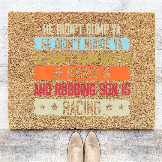 Funny Dirt Track Racing Sprint Car Speedway Racer Coir Doormats