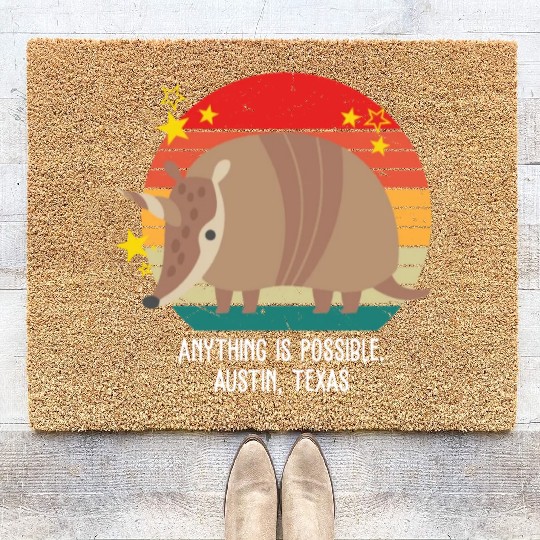 Anything Is Impossible. Austin, Texas Apparel Coir Doormats