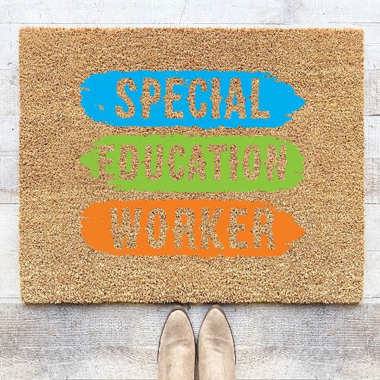 Special Education Worker Sped Awareness Teacher Coir Doormats
