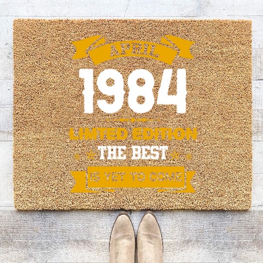 April 1984 Birthday Surprise Coir Doormats