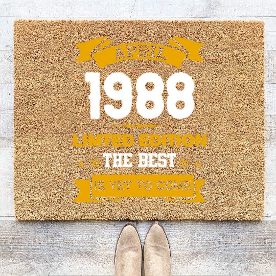 April 1988 Birthday Surprise Coir Doormats