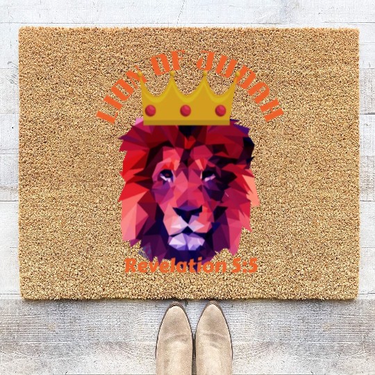 Lion of Judah Rev5:5 Coir Doormats