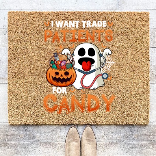 Nurse Halloween Will Trade Patients For Candy Coir Doormats