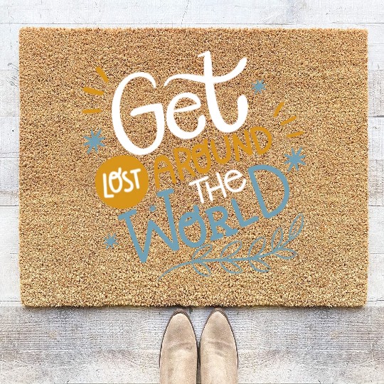 AROUND THE WORLD WHITE Coir Doormats