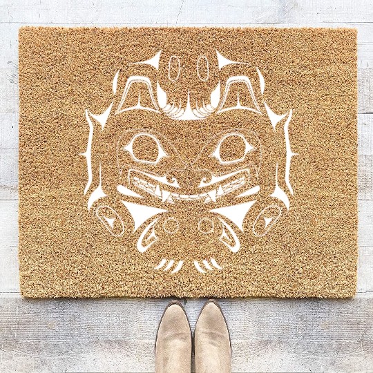 Alaska Native American Art Tlingit Eagle Tribal Coir Doormats