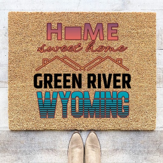 Green River Wyoming Home Sweet Home Coir Doormats