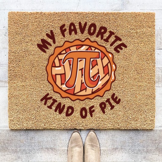 Pi Day Pie Math Number Pi Symbol Food Coir Doormats