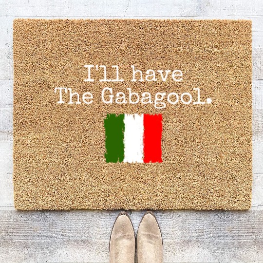 I'll Have The Gabagool Italian Pride Italy Flag Coir Doormats