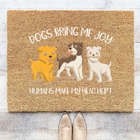 Dog Owner Dog Lover Dog Breeder Paw Love Puppy Coir Doormats
