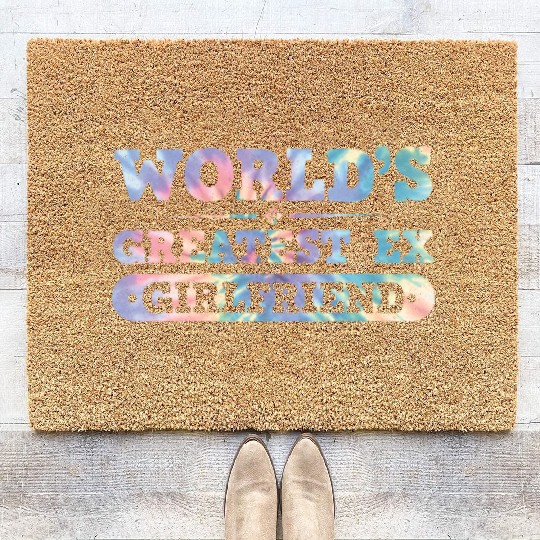 Worlds Greatest Ex Girlfriend Break Postal Service Coir Doormats
