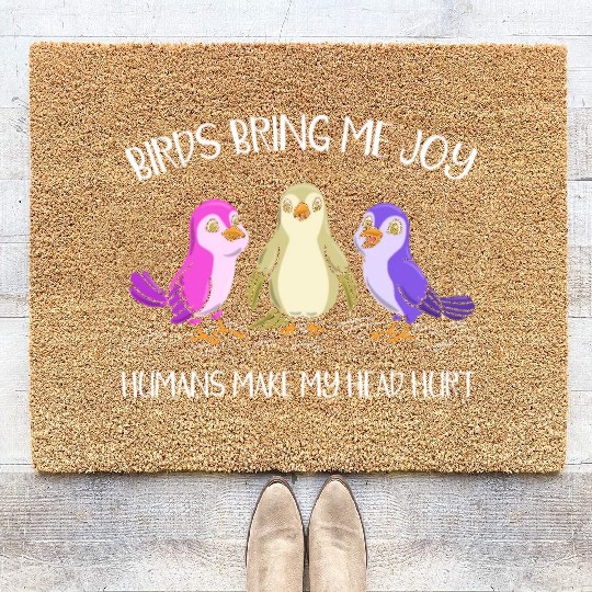 Bird Owner Bird Lover Ornithology Birdwatching Coir Doormats
