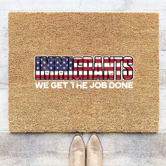 US Immigrant Indigenous USA Immigrants america Coir Doormats