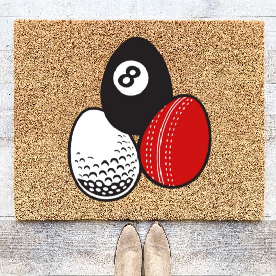 Cue Sports Billiards Cricket Golf Easter Egg Balls Coir Doormats