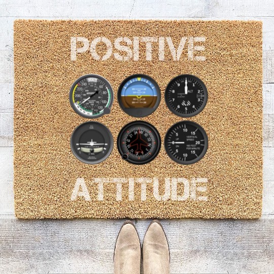 Positive Attitude Pilot Coir Doormats