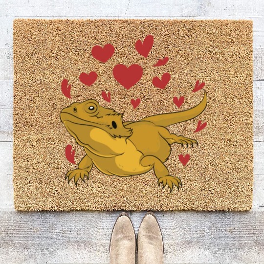 Animal Bearded Dragon Lover Reptile Bearded Dragon Coir Doormats