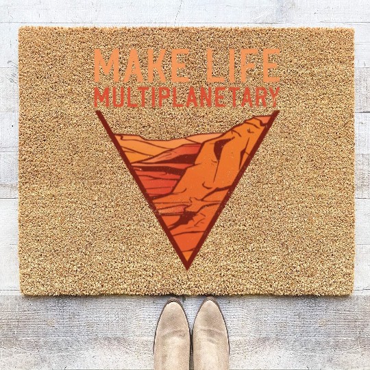 Make Life Multiplanetary Mars Planet Space Lover Coir Doormats