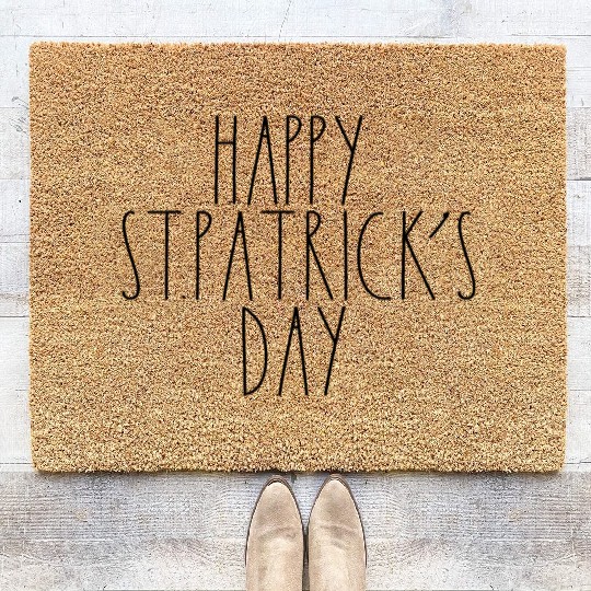 Happy St. Patrick's Day Rae Dunn Inspired Decor Coir Doormats