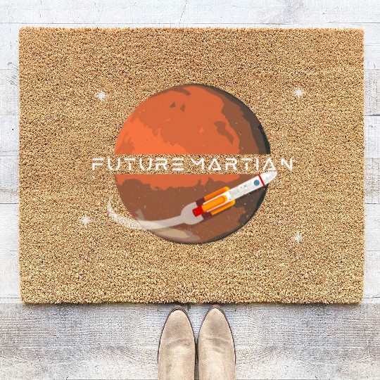 Future Martian Mars Planet Space Lover Coir Doormats