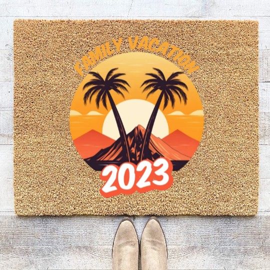 family vacation 2023 - Family trip Coir Doormats