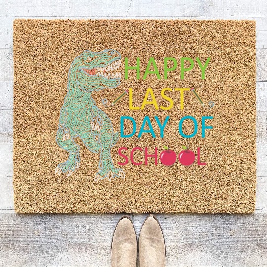 Last Day Of School Teacher Student Graduation Coir Doormats