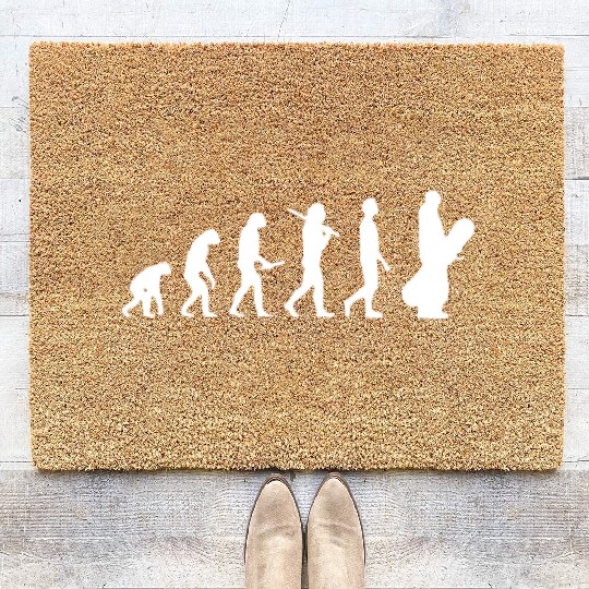 Funny Snowboarding Evolution Gift For Snowboarders Coir Doormats