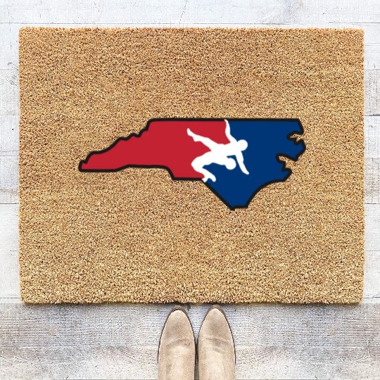 North Carolina Wrestling Coir Doormats
