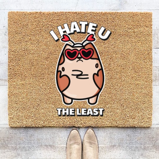 I Hate You The Least Funny I Love You Cat Quote Coir Doormats